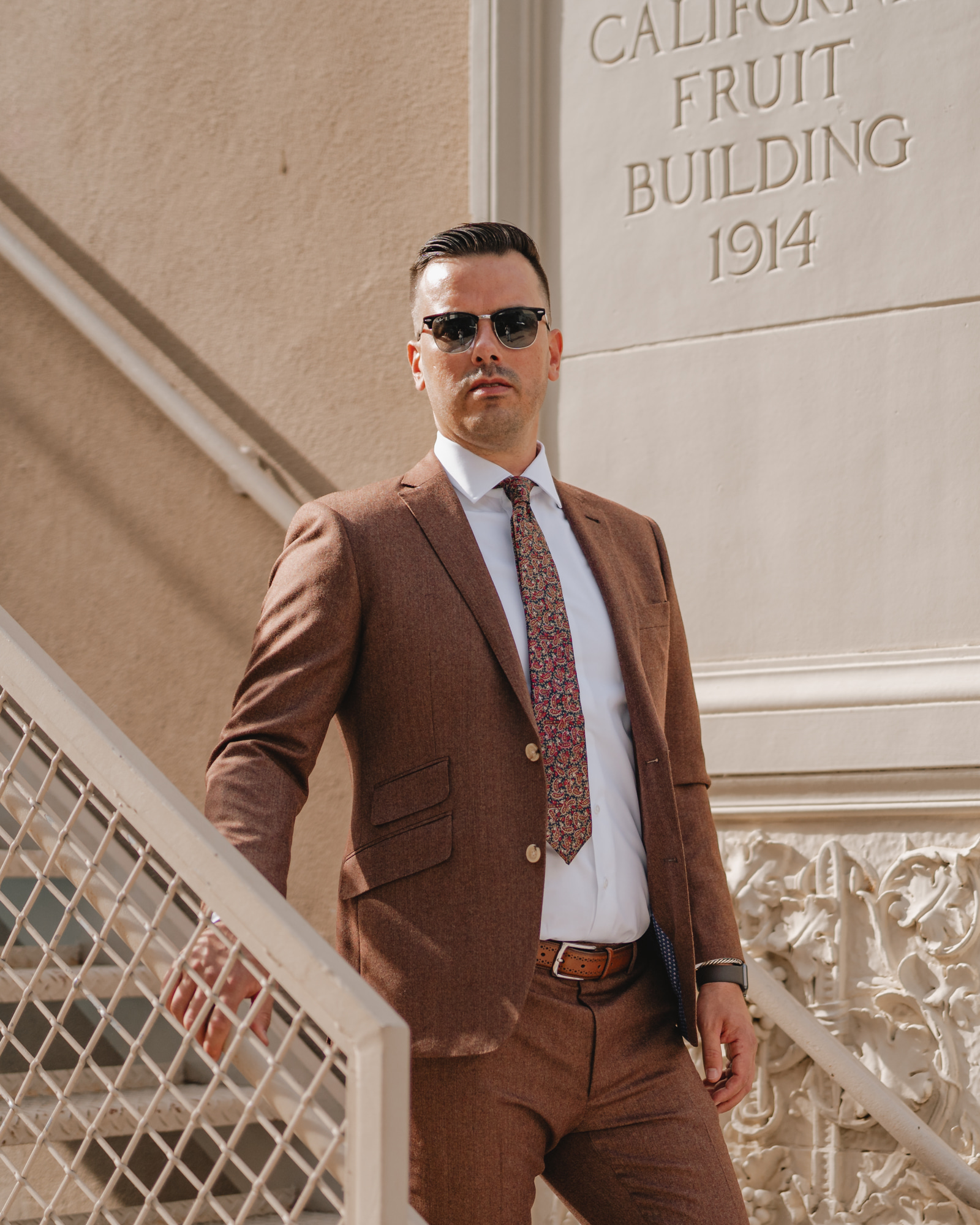 Brandon Smith outside a California courthouse